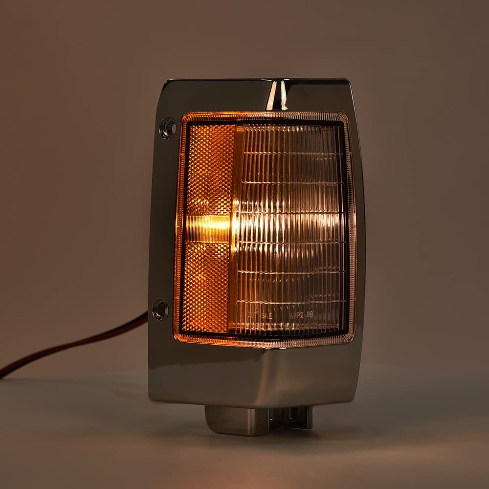 G-PLUS Side Marker Turn Signal Lights Driver And Passenger Side Compatible with Nissan D21 Hardbody 1990-1997 Parking Lights Turn Signals B611088G00 B611588G00 NI2550107 NI2551107