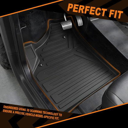 G-PLUS TPE Front Floor Mat Pad Liner Fit Can-Am Defender MAX HD7 HD8 HD9 HD10 2016-2025 1st Row Truck Accessories Cargo Liners All Weather Protection 4PCS Black Alfombras para Carro