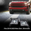 G-PLUS LED Fog Lights Compatible With 2019 2020 2021 Chevy Silverado 1500,Front Bumper Driving Fog Lamps W/o Wiring Kit Driver & Passenger Pair (Smoky Lens Chrome Housing)