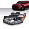 G-PLUS Headlight Lamps w/LED DRL & Marker Light w/o D3S HID Bulb Compatible with Chevy Traverse 2018-2021 Driver Left 84721414 Clear Lens Chrome Housing Bumper Headlamps,faros delanteros