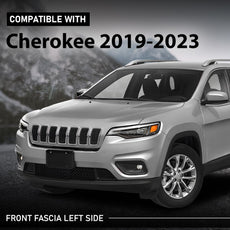 G-PLUS Bumper Fascia Spat for Jeep Cherokee 2019-2022 Front Left Black Front View