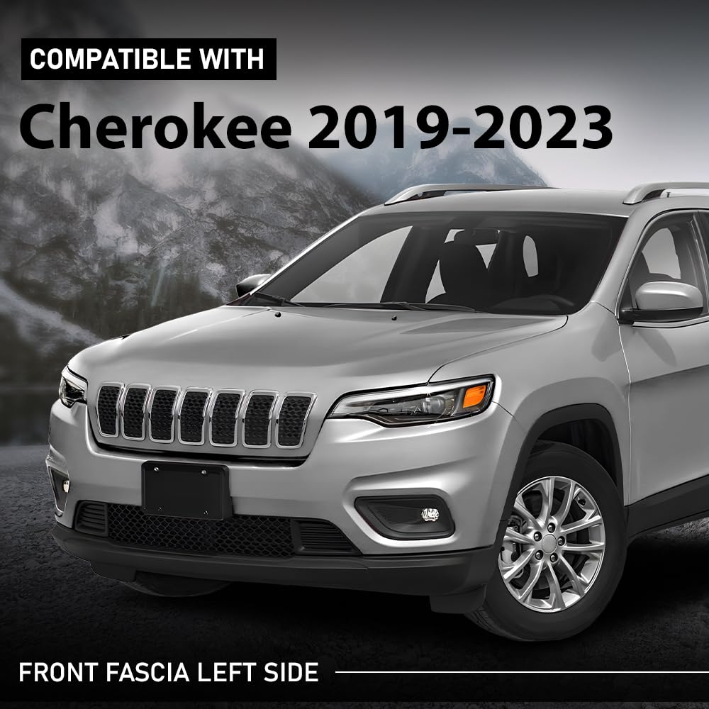 G-PLUS Front Bumper Fascia Spat Left Driver Compatible with Jeep Cherokee 2019-2022 68288015AC