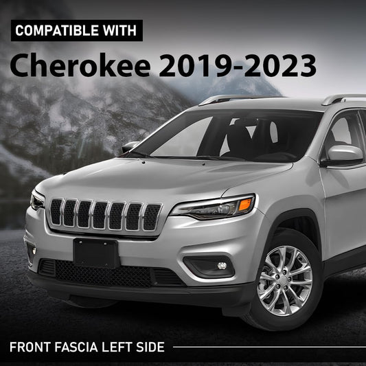 G-PLUS Front Bumper Fascia Spat Left Driver Compatible with Jeep Cherokee 2019-2022 68288015AC
