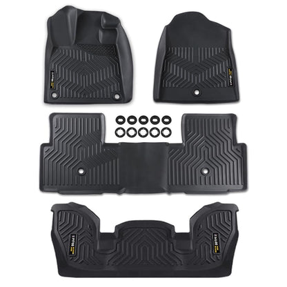 TPE Cargo Liners Compatible with Honda Pilot 2023 2024 2025 4PCS All Weather 1st & 2nd & 3rd Row Floor Liners Interior Accessories Cargo Liner