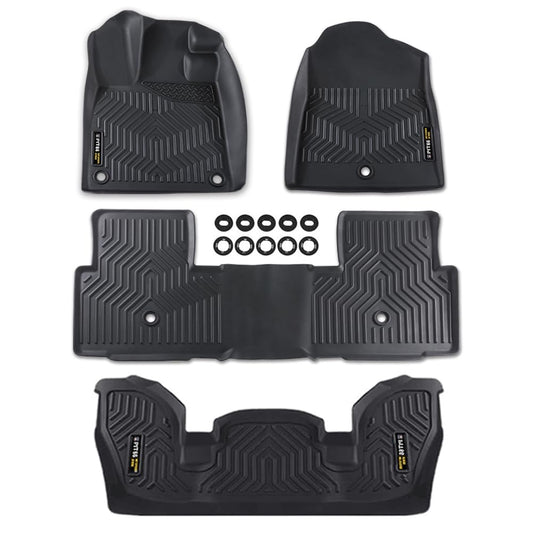 TPE Cargo Liners Compatible with Honda Pilot 2023 2024 2025 4PCS All Weather 1st & 2nd & 3rd Row Floor Liners Interior Accessories Cargo Liner