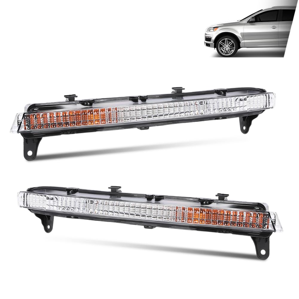 G-PLUS Parking Light Driver and Passenger Side Pair Compatible with Audi Q7 2007 2008 2009 4L0953041A, AU2530103, 4L0953042A, AU2531103 Black