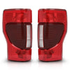G-PLUS Tail Lights Assembly Fit Ford F250 F350 F450 Super Duty 2020 2021 2022, Fit Factory Halogen w/Blind Spot Monitor Model, Left & Right Rear Brake Lamp, Red Lens, FO2800279