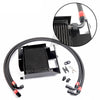G-PLUS Engine Transmission Oil Cooler Kit Upgrade 25 Row Aluminum Compatible With BMW 3 SERIES 335I E90 E92 N54 Black