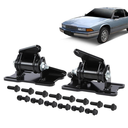 G-PLUS Engine Mount Adapter Kit Compatible with 1978-1988 G-Body LSx Engine Adapter Set LS1 LS2 LS3 LS6 LSX LQ4 LQ9 4.8L 5.3L 6.0L 6.2L/ Fit 1973-1988 G-Body LSx Engine Monte Carlo, Regal, Cutlass
