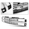 G-PLUS Chrome Grille w/Black Insert Compatible with Chevy Blazer Tahoe C/K 1500 2500 3500 1994 1995 1996 1997 1998 1999 2000 15981106 GM1200238