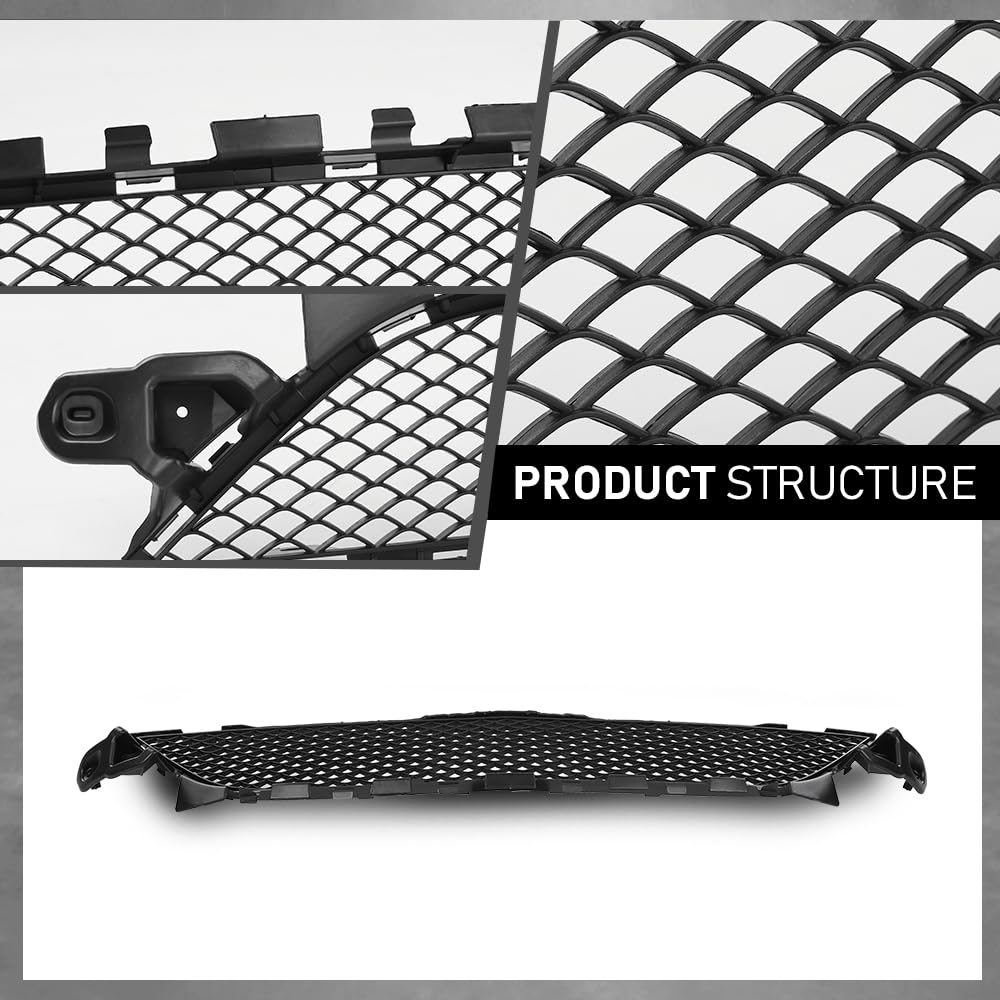 G-PLUS Bumper Grille Black Center Compatible with Benz C300 C43 AMG C450 AMG 4Matic 2015-2018, Fit For Models With AMG Styling Package 2058852123