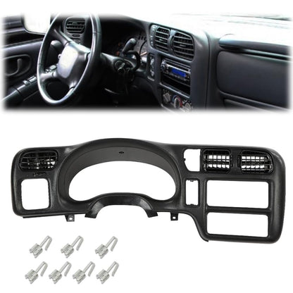 G-PLUS Dashboard Cover Single Din Compatible with Chevy Blazer S10/GMC Jimmy Sonoma 1998-2004 Dash Trim Bezel Cover (Black)