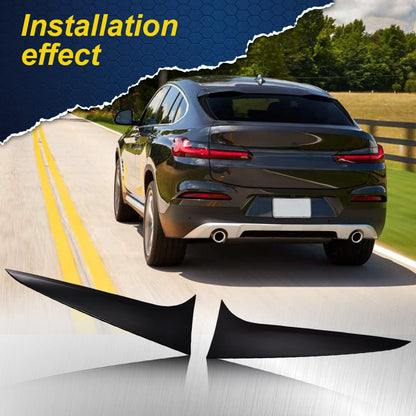 G-PLUS Rear Window Spoiler Side Wing Trim Cover Compatible with BMW X4 2019-2020 All Models (Matte Black)