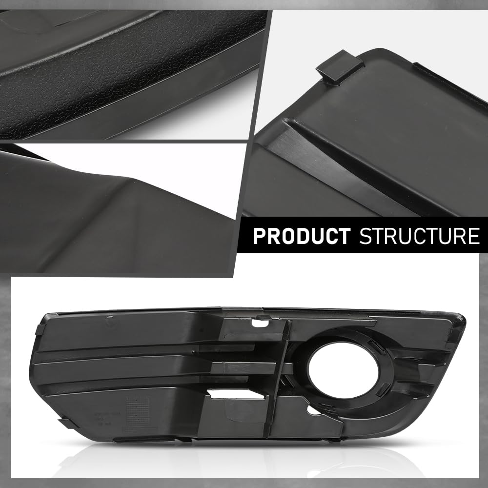 G-PLUS Front Right Fog Light Bezel Trim, Compatible with Audi Q5 Base 2009-2011/ Q5 (submodel: Premium, Premium Plus, Prestige) 2009-2012, Passenger Side, 8R0807682A01C, AU1039108