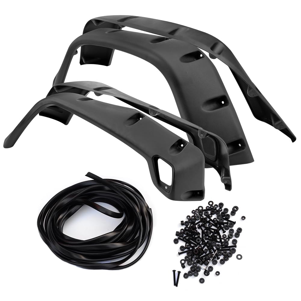 G-PLUS Fender Flares Compatible with JEEP WRANGLER TJ 1997-2006/Wrangler LJ 2004-2006 (Not fit sport sport utility models) Wheel Opening Molding Arch Trim Cover 4pcs Black