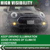 G-PLUS Bumper Fog Lights Compatible with Mini Cooper R55 R56 R57 R58 2007-2015 Fog Lamps Driver & Passenger Side Clear Lens Fog Lamp Accessories neblineros para autos delantero faros antiniebla