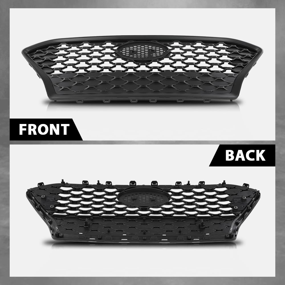 G-PLUS Front Bumper Radiator Grille Compatible with Hyundai Kona 2018-2021 Black 86350J9000