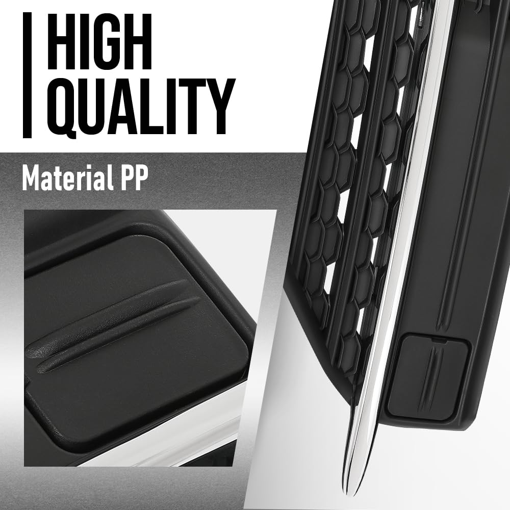 G-PLUS Front Right Fog Light Hole Cover Compatible with Volvo XC90 2016 2017 2018 2019 313830457, VO1039108 Chrome Black