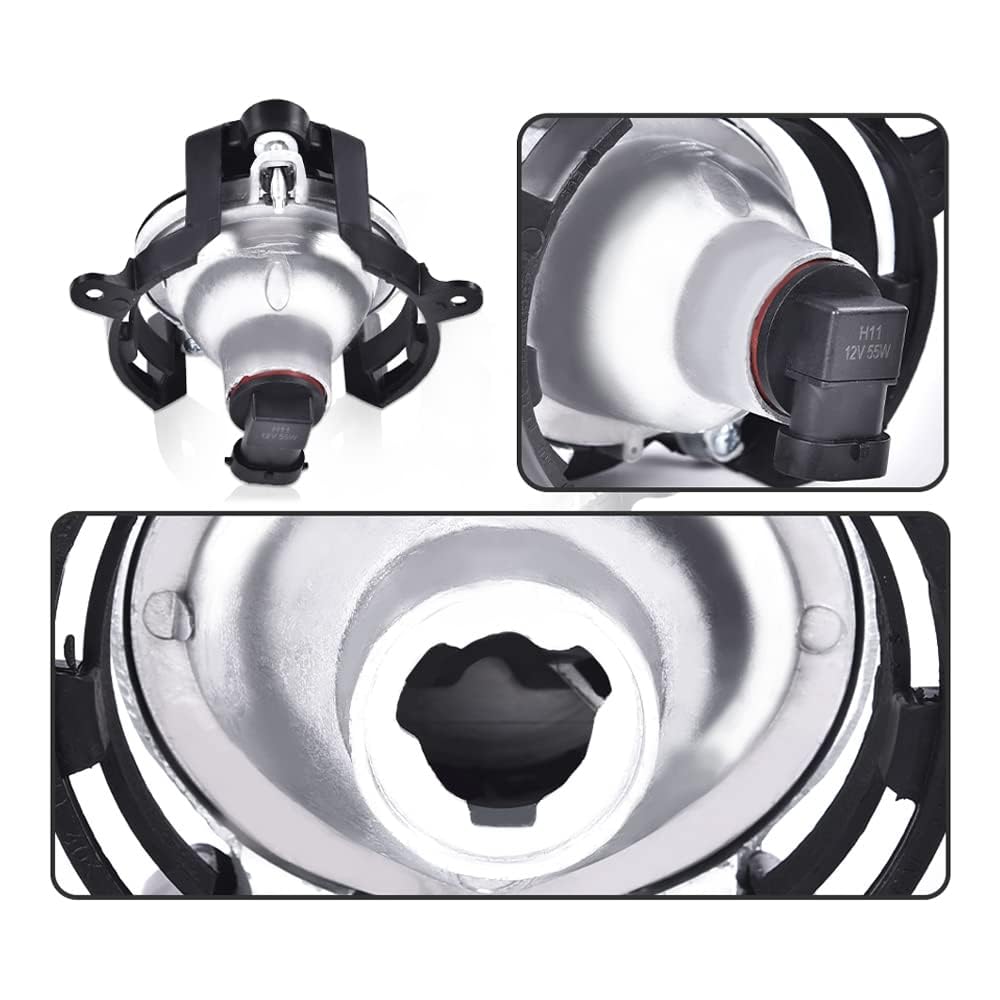 G-PLUS Front Bumper Fog Lights + Cover Trim Compatible with Buick LaCrosse 2010 2011 2012 2013 Driver & Passenger Side Fog Lamps Clear lens RW1345