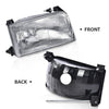 G-PLUS Headlights Assembly,Fit 1992-1996 Ford Bronco F150 F250 F53 F59/Fit 1992-1997 Ford F Super Duty & 1997 Ford F250 HD,Front Headlamps Left&Right W/o Bulbs,faros delanteros