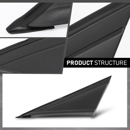 G-PLUS Left Window Mirror Fender Corner Molding Cap Triangle, Compatible with Ford Focus 2012-2018, Passenger Side, CP9Z16003A