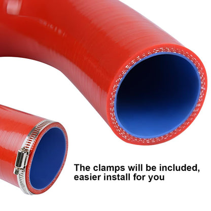 G-PLUS Red Radiator Silicone Hoses Compatible with Dodge Ram 2500 3500 Cummins 5.9L/6.7L Diesel 2003-2010