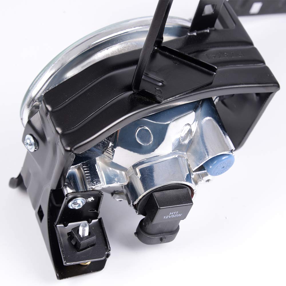 G-PLUS Front Bumper Fog Lights Compatible With Honda Accord (2Door Coupe Model Only) 2008 2009 2010 Lamps Clear Lens Includes H11 Bulbs Wiring Harness and Switch
