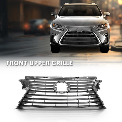 G-PLUS Front Bumper Upper Grille Compatible with LX RX350 2016-2018, Fit LX RX450H 2016-2019 & RX350L 2018, 531110E170, LX1200180 Gray