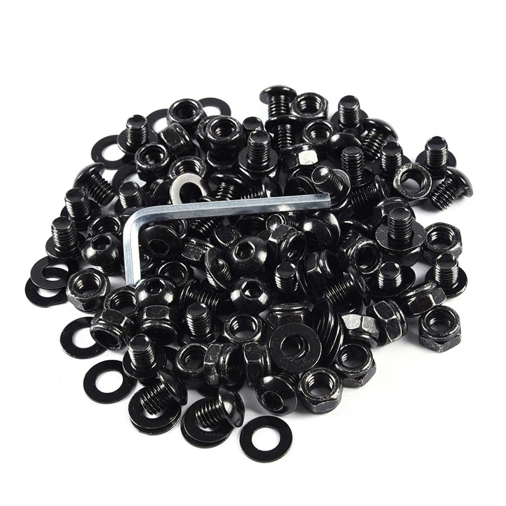 G-PLUS Universal Fender Flares Screw/Bolt Hardware Kit Set Compatible with Universal Car Models Black