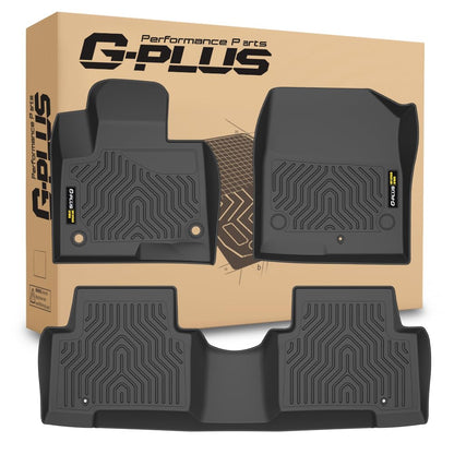 G-PLUS Floor Mats Compatible with Santa Fe Sport 2013-2018 (Fits 5-Passenger Model only) 1st & 2nd Row All Weather Protection TPE Floor Liners Black