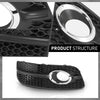 G-PLUS Pair Front Fog light Cover Grills, Compatible with Audi Q5 8R 2009-2012 W/S-Line Pkg, Left Driver & Right Passenger Side 2PCS, 8R0807681E, 8R0807682E