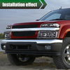 G-PLUS Headlights Assembly Fit Chevy Colorado/GMC Canyon 2004-2012,Fit Isuzu i-280 i-350 2006/Isuzu i-290 i-370 2007-2008 Headlamps Clear Lens Black Housing Clear Reflector,faros delanteros