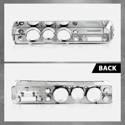 G-PLUS Dash Bezel Compatible with 1965 Chevy Chevelle El Camino without A/C Silver