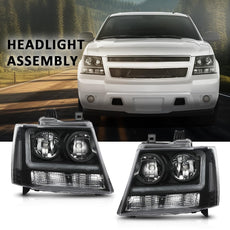 G-PLUS LED Headlights Assembly for Chevy Tahoe Suburban Avalanche 2007-2014 Clear Lens Black Product Details