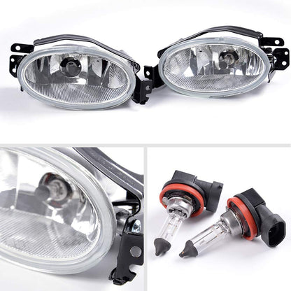 G-PLUS Clear Plastic Lens Bumper Driving Fog Lights Compatible With 2013-2015 Honda Civic Sedan 4-Door Lights Assembly With H11 12V 55W Halogen Bulbs + Wiring Kit & Swith