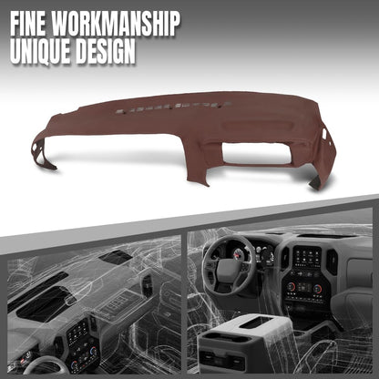 G-PLUS TPE Dash Cover Dashboard Compatible with Chevy & GMC Truck C/K 1500 1997-1999 Fit Chevy & GMC Truck C/K 2500/3500 1997-2000 Red