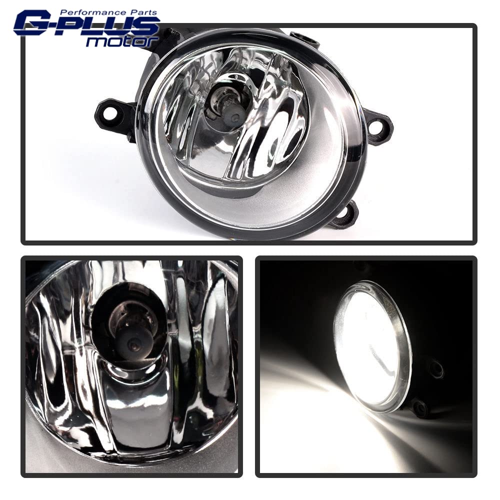 G-PLUS Front Bumper Fog Lights Compatible with Toyota Camry Corolla Yaris Lexus Clear Driving LH&RH Side Fog Lamps neblineros para autos delantero faros antiniebla