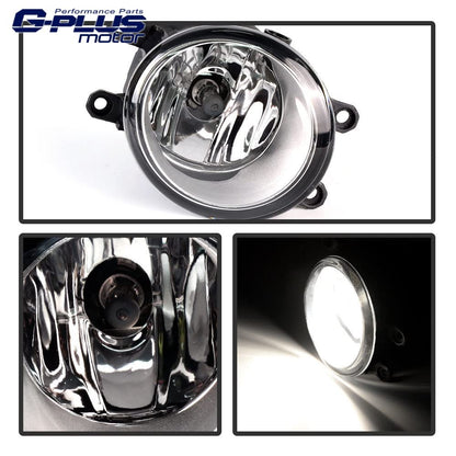 G-PLUS Front Bumper Fog Lights Compatible with Toyota Camry Corolla Yaris Lexus Clear Driving LH&RH Side Fog Lamps neblineros para autos delantero faros antiniebla