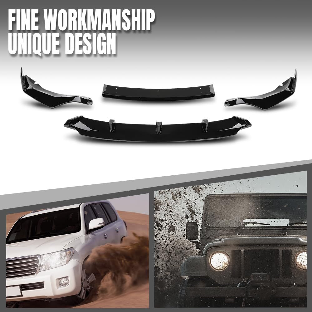 G-PLUS Front Bumper Lip Splitter Spoiler Compatible with BMW X5 Model 2019-2023 with M Sport Package Only, Not Fit X5M or Model Without M Sport Package Front Bumper Lip Splitter Glossy Black