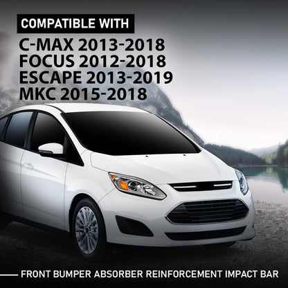 G-PLUS Front Bumper Absorber Reinforcement Impact Bar, Compatible with Ford C-Max 2013-2018/ Escape 2013-2019/ Focus 2012-2018, Fit Lincoln MKC 2015-2018, CP9Z17757B, FO1006261
