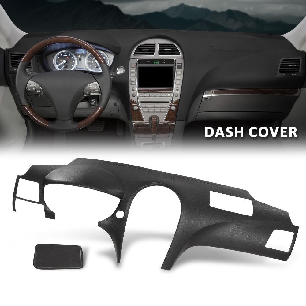 G-PLUS Dash Dashboard Cover Compatible with LX ES350 2007-2012 Black ABS