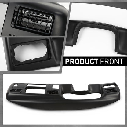 G-PLUS Dash Bezel Radio Cluster Trim Panel 4x4 Black Compatible with Ford F250 F350 Super Duty 1999-2004 with Hole