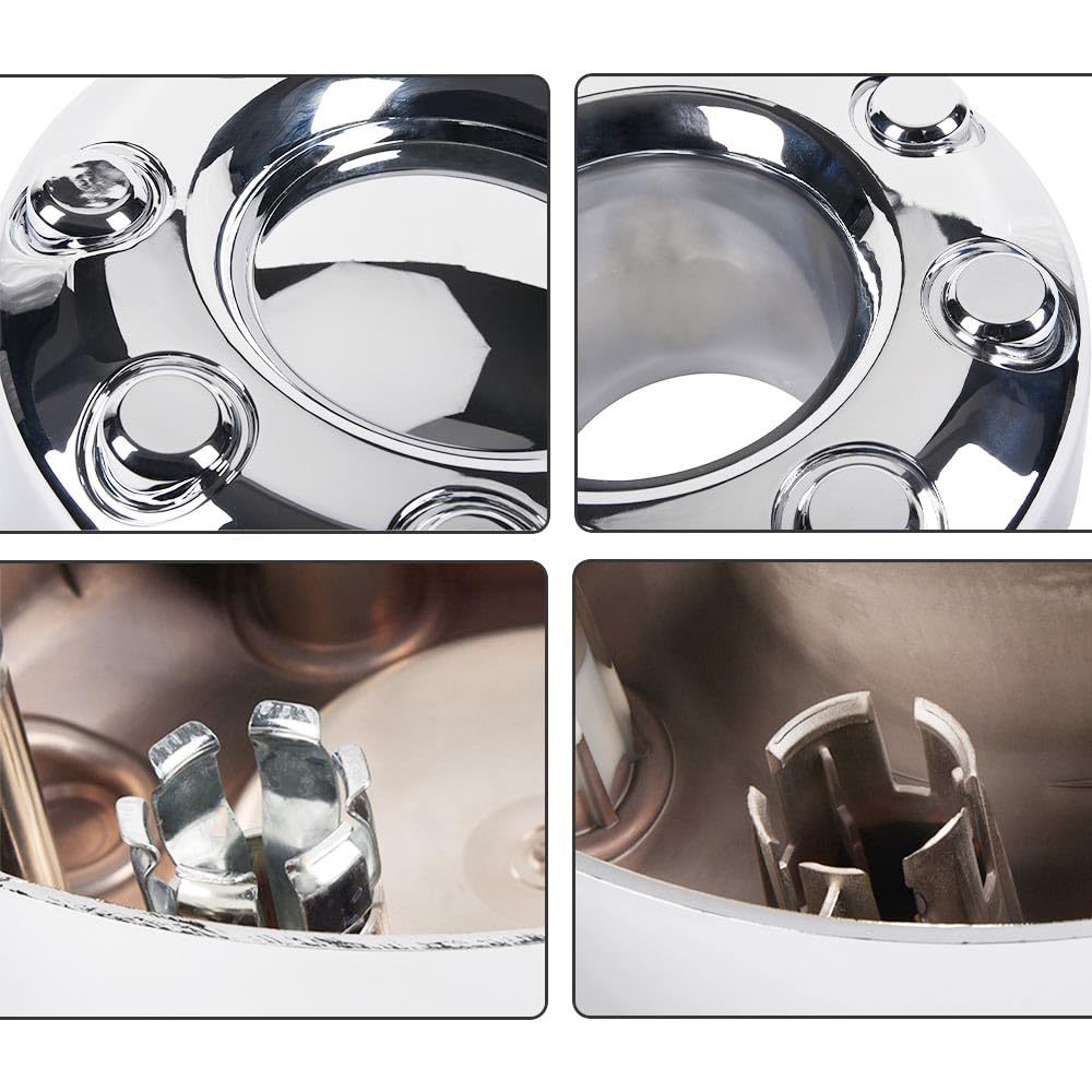 G-PLUS 4PCS Front+Rear Wheel Center Caps Compatible with Ford F350 Super Duty Dually Truck Pickup 2005-2016 5C3Z1130XA, 5C3Z1130TA 4x4 Open Front Wheel Hub Caps 3618, 3619 12557840