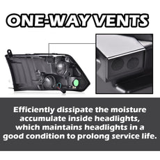 G-PLUS Headlights Assembly for Dodge Ram 1500 2500 3500 2009-2012 Clear Lens Chrome Housing Product Features