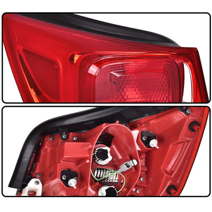 G-PLUS Rear Left Tail Light Assembly Compatible with Chevy Malibu LT/LS/Eco 2013 2014 2015, Fit 2016 Malibu Limited Rear Brake Lamp Luces Traseras, 23294318 GM2804110, Red Lens