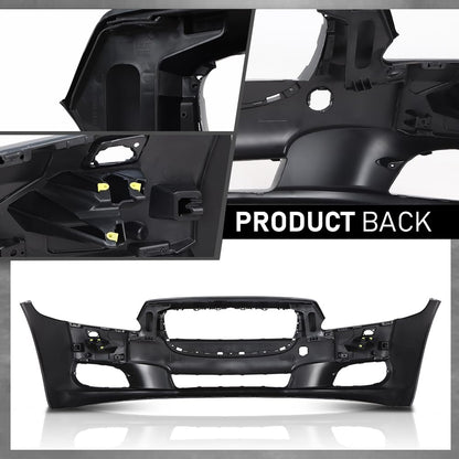 G-PLUS Front Bumper Cover Compatible with Jaguar XJ 2011-2015, Fit Jaguar XJR (Submodel: Base, L) 2014 2015, w/o Parking Aid Sensor Holes, C2D5370XXX, JA1000148, Black