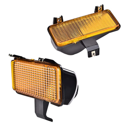 G-PLUS Front Turn Signal Light Assembly Compatible with 1981-1982 Chevy Suburban Fit Chevy Blazer PU Fit GMC Jimmy Suburban PU Driver Left Passenger Right Side Amber Lens Turning Signal Lights