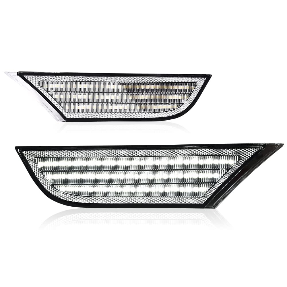 G-PLUS LED Sequential Signal Lamp Side Marker Lights Compatible with Honda Odyssey 2018 2019 2020 2021 2022 33800-THR-A01, 33850-THR-A01 Clear Lens