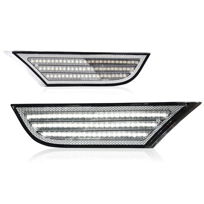 G-PLUS LED Sequential Signal Lamp Side Marker Lights Compatible with Honda Odyssey 2018 2019 2020 2021 2022 33800-THR-A01, 33850-THR-A01 Clear Lens