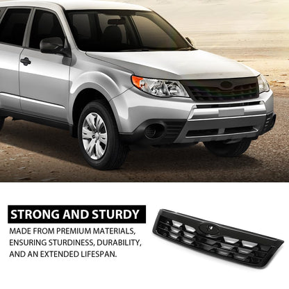 G-PLUS Front Bumper Upper Grill Grille Compatible with Subaru Forester 2009-2013 91121SC040, 91122SC050